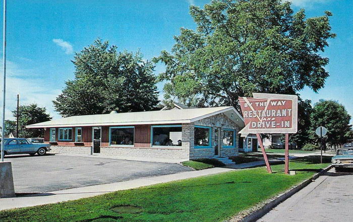 By the Way Restaurant - Old Postcard (newer photo)
